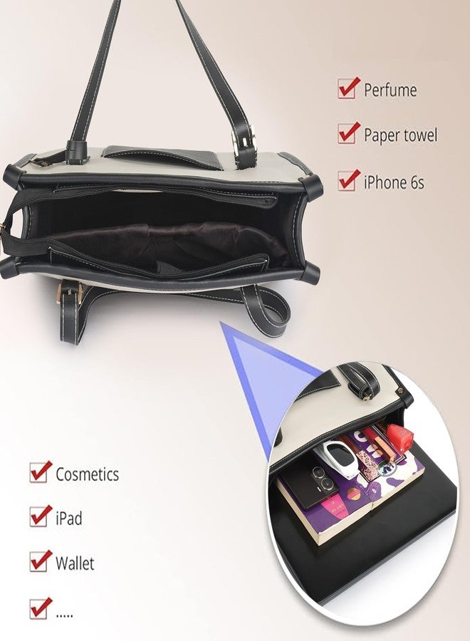 Daniel Clark حقيبة كتف من دانيال كلارك مع جيب أمامي وحقيبة صغيرة قابلة للفصل للمكتب - للنساء والفتيات (أسود) - Image 3